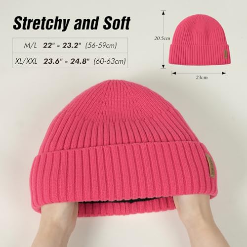 Image of TOP-EX DryKnit Waterproof L /XL /XXL Winter Fleece Lined Beanie Hat for Men Women Warm Knit Watch Skull Cap Cold Weather