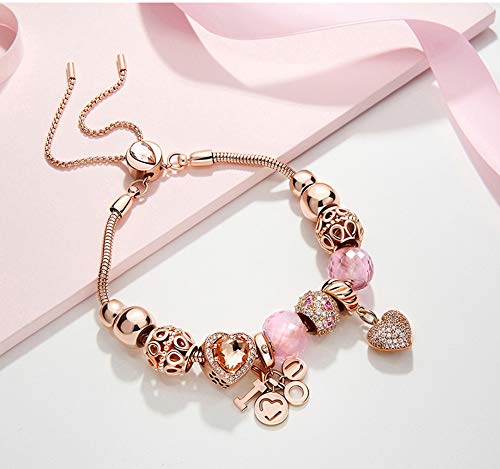 Pulsera de oro de 14 quilates con exclusivo cristal de circón para mujer 3