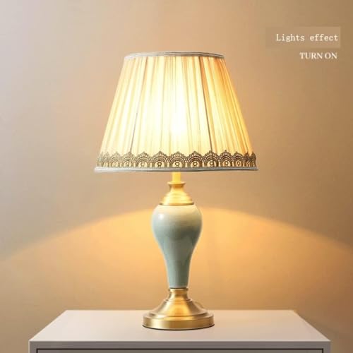 Table lamp nightstand lamp Ceramic Table lamp Modern Simple Bedside lamp Bedroom Bedside Light Luxury livingroom Office Home Lamps Farmhouse Coastal Lamps Table lamp - Image 4