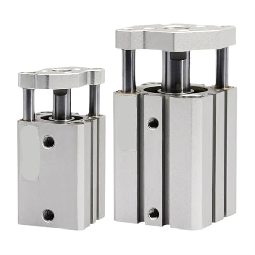Cilindro neumático compacto CQMB12 de doble efecto con guiado preciso de 20mm 2
