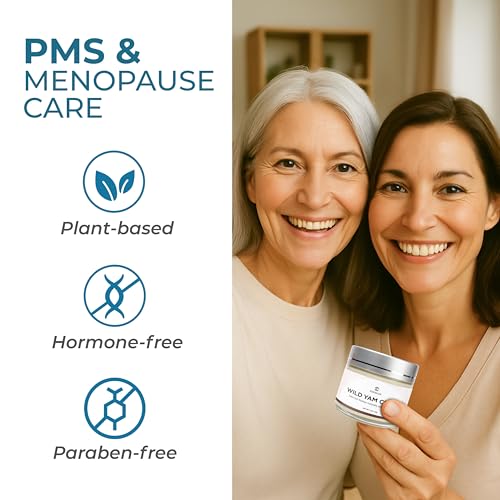 Natural Wild Yam Cream for Hormone Balance, PMS & Menopause Relief, Hot Flashes & Night Sweat Support; Smooth Fast-Absorbing Moisturizer – 2oz, Gift for Mother (2 oz, Unscented) - Image 3