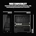 CORSAIR 3500X Mid-Tower ATX PC Case – Panoramic Tempered Glass – Reverse Connection Motherboard Compatible – No Fans Included – Black