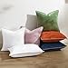 decorUhome Fall Chenille Soft Throw Pillow Covers 18x18 Set of 2, Farmhouse Velvet Neutral Decorative Euro Pillow Covers with Stitched Edge for Couch Sofa Bed Home Decor, Forest Elf