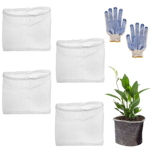 4 Piezas Protectores de Raíces de Acero Inoxidable de Plantas 35 x 35 cm Cesta de Protección de Raíces de Plantas Cestas de Alambre de Campañol para Proteger Las Raíces de Arboles Flores Verduras