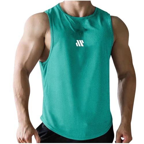 2026 Chaleco para Hombre en Deporte Fitness Baloncesto Chaleco de Entrenamiento Sin Mangas Malla Secado Rápido para Entrenamiento Correr Gimnasio Camiseta de Fitness, BU1, M