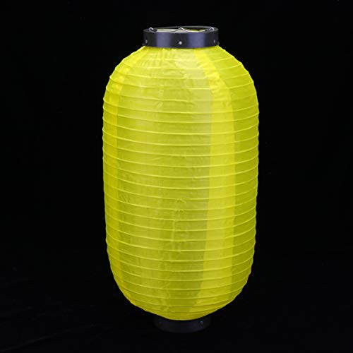 Amosfun Hanging Paper Lanterns 5Pcs Chinese Japanese Lanterns Foldable Silk Lantern Christmas New Years Eve Wedding Party Hanging Decorations Garden Ornaments 24X45Cm (Yellow) Chinese Lantern #TOP3