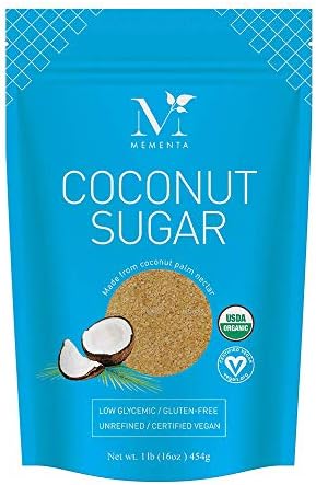 Mementa Organic Coconut Sugar, Unrefined, 16 oz