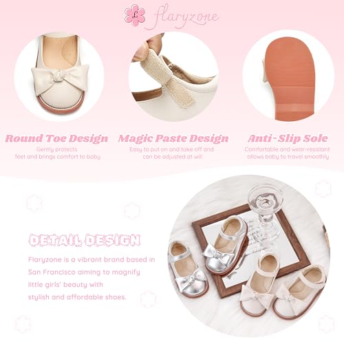 Image of Flaryzone Toddler Girls Mary Jane School Uniform Oxfords Dress Shoes Flats | Wide Round Toe,Cushioned Comfort, Flower Girl shoes for Wedding Party Daily