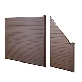 WPC-Zaun Mendler Sichtschutz Sarthe - Windschutzzaun für Garten und Terrasse