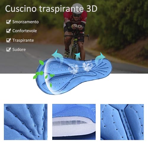 VeloZenith Abbigliamento Ciclismo da Uomo Estiva,Maglia Manica Corta Con 3 Tasche+3D Gel Pantaloncini,Traspirante Sportivo Ciclismo Moda Set per Mountain Bike Tuta MTB