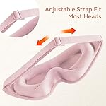 Sleep Mask for Men Women,Upgraded 3D Deep Contoured Eye Covers for Sleeping with Adjustable Strap,Block Out Light, Soft Comfort Eye Shade Cover for Travel Yoga Nap (1pcs, Pink) - Image 3