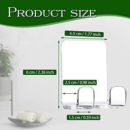 Jetec 8 Pieces Self Adhesive Razor Holder Hooks Shower Hook With Acrylic Adhesive For Razor Bathroom Kitchen Organizer For Razor Plug Towel (Clear) #TOP2