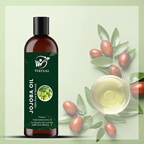 Image of VIRTUAL Pure Essential Oil For Stronger Hair, Body Skin Care, Moisturizing Dry Skin, Eyelash & Nails Cold Pressed Oil With No Mineral & Silicones