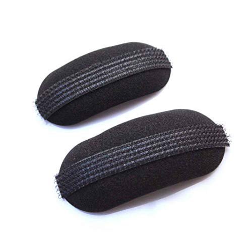 3paires noires en forme de coussin ovale en éponge frange clips de poils à cheveux bump up tampons de poils à insérer base de cheveux volume inserts coussins pinces crabes Cover