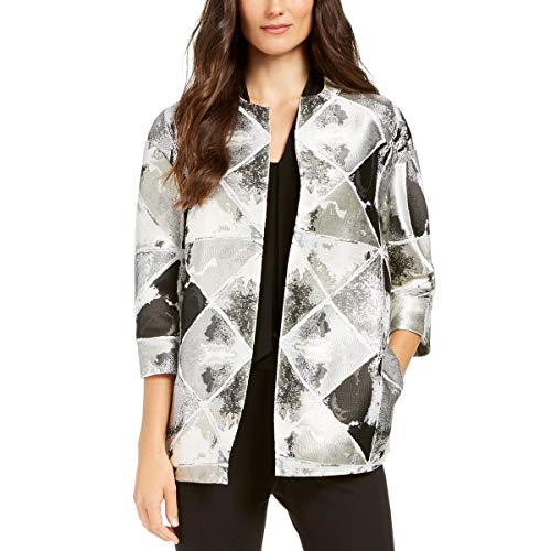 Topper jacket Anne Klein argenté pour illuminer vos tenues de soirée et cocktails