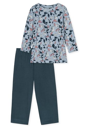 Pyjama 3/4 femme Schiesser bleu gris vêtement de nuit taille 50 confortable