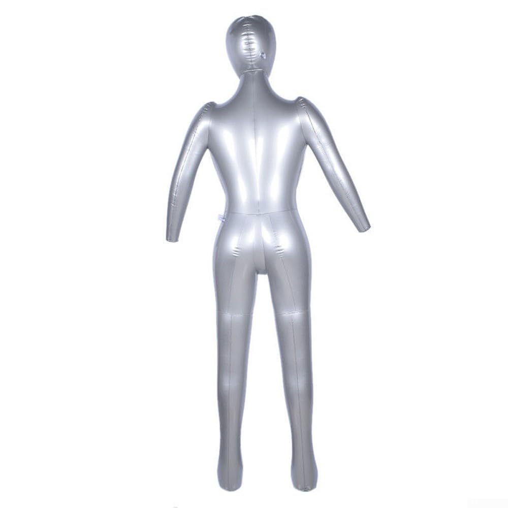 Manichino gonfiabile da donna, altezza 165 cm, materiale PVC, per esposizione al dettaglio e battente
