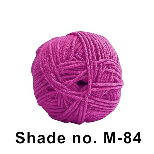 Image of VCR 4 Ply Dark Berry Purple Yarn, 100 Grams Hank, 190 Meters Length, Acrylic Ball for Crochet and Knitting, Soft Crosia Threads, Pack of 1 Yarn, Suitable for DIY Crafts