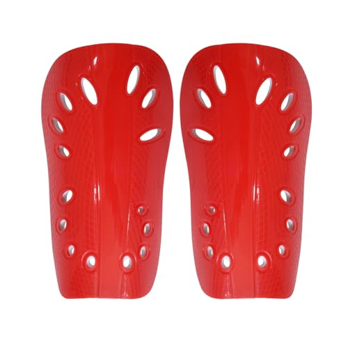 Image of GISCO Premium Soccer Shin Guards for Youth & Adults | Lightweight Football Shin Pads | Protective Soccer Gear for Training & Matches (RED, Medium)