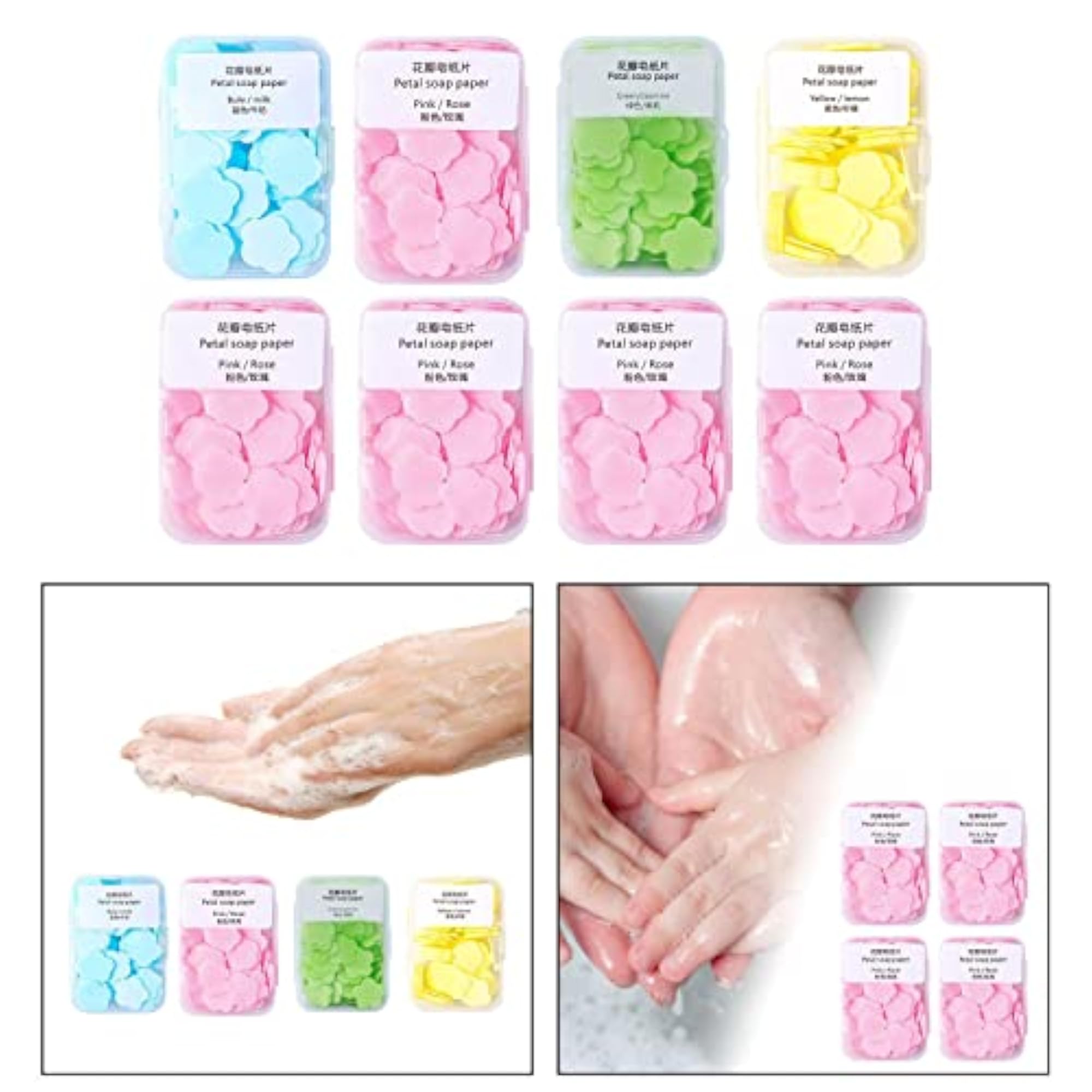 400Pcs Travel Soap Sheets Petal Soap Paper