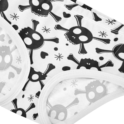 Wusikd Cute Skull Girls' Underwear Cotton Pirate Girls Briefs Soft Toddler Underwear 3T Multi4