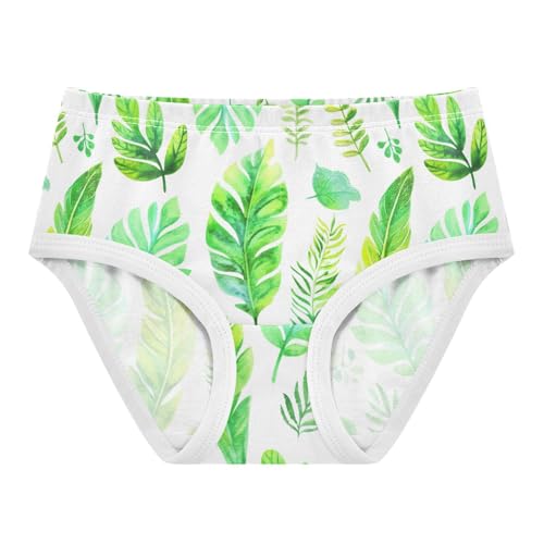Joisal Watercolor Green Leaves Girls Underwear Toddlers 2t Cotton Panties Little Girl Florals Briefs Underpants