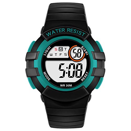 lifcasual Relógio infantil colorido estudante eletrônico relógio luminoso à prova d'água esportes a