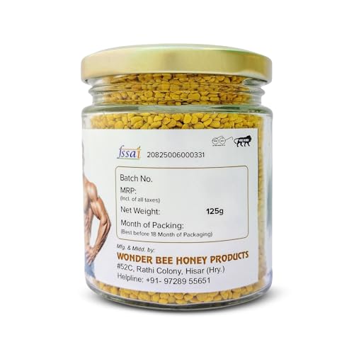 Image of Wonder Bee - Immunity,Energy Booster | 100% Natural | Rich in Protein, Vitamin B, Minerals, Anti-Oxidants | Improves Digestive, Bone, BP health (125 gm)