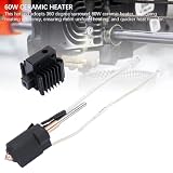 Fockety Zestaw Hotendu do Drukarki 3D Ender 3 V3 Plus, Dysza 0,4 Mm z szybką wymianą, Głowica Drukująca Hotend 60 W, Ceramiczny Podgrzewacz Hotend z Radiatorem, Miniaturowa Grzałka