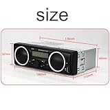Single Din Car Stereo Bluetooth,12V-24V 1 Din Car Radio with Two Built-in Speakers, Car FM Audio Multimedia Player with USB AUX-in TF Card Port - Image 6