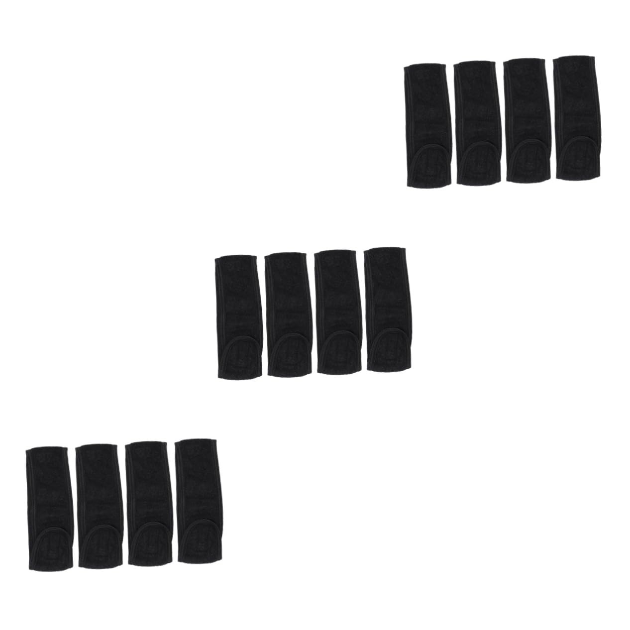 minkissy 12piezas Diadema Absorbente Para Mujeres Para Maquillaje y Cuidado Facial Negro