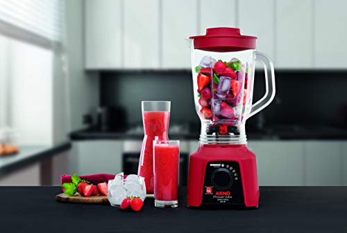 Liquidificador, Arno, Power Mix Limpa Fácil, Vermelho