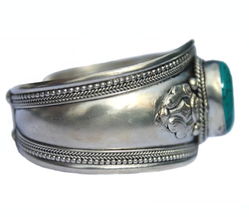 Boho One Stone Blue Stabilized-Turquoise Adjustable Cuff Bracelet | Jewelry for Men & Women4