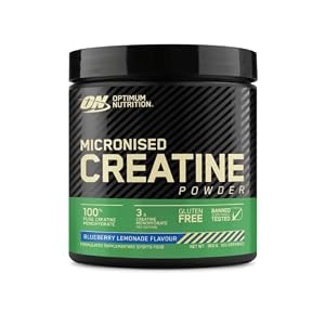 OPTIMUM NUTRITION Flavoured Micronised Creatine Powder, Blueberry Lemonade, 360g, 100% Pure Creatine Monohydrate