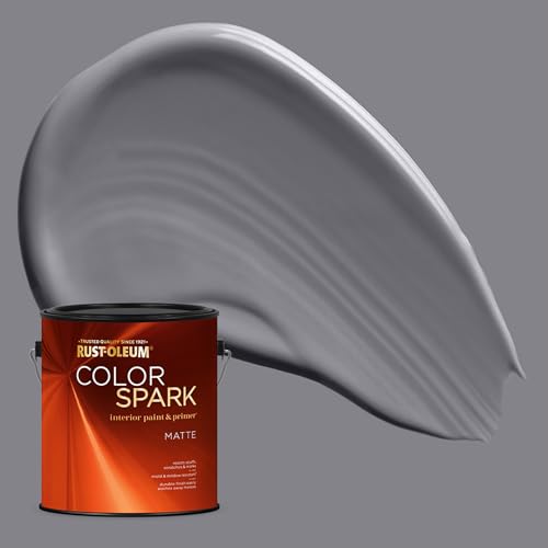 Image of Rust-Oleum Color Spark Interior Paint and Primer in One, Matte, Graphite, 1 Gallon