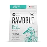 BIXBI Liberty Freeze-Dried Dog Food Topper & Treats, Duck – 95% Meat & Organs, No Refrigeration – USA Made, 12 oz
