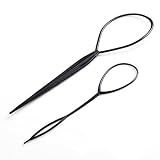 2pcs Haar Tail Twister Inhaber Frisurenhilfe Band Schwarz Dutt Styler Haartwister