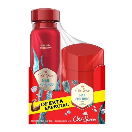 Pack Old Spice Mar Profundo Barra Desodorante 50 g + Aerosol Desodorante 150 ml