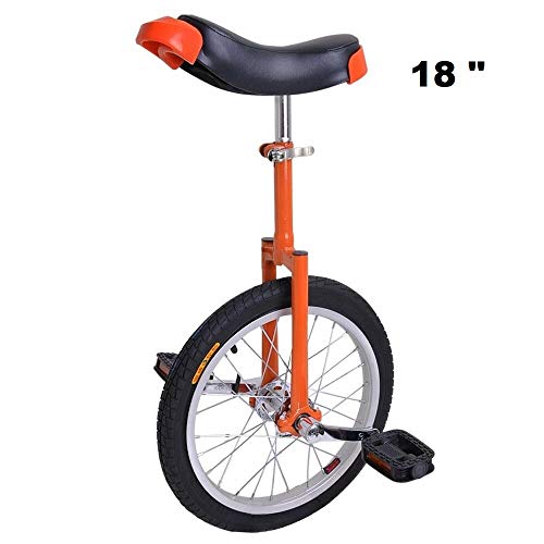 Best Price Awesome 18 inches Bicycle Bike Wheel Scooter Circus Gift Fitness (Orange)