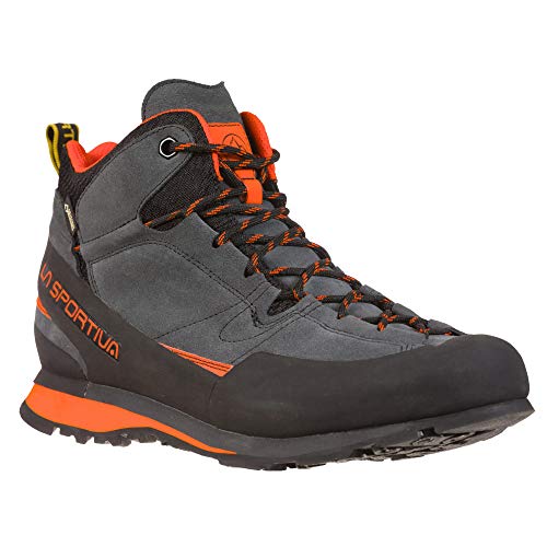 Foto von LA SPORTIVA Boulder X Mid GTX Grau-Orange - Gore-Tex Robuster Leichter Gore-Tex Leder Approach-Schuh, Größe EU 44 - F