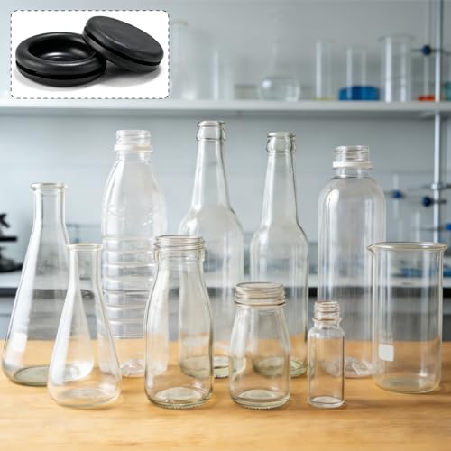 170 Stück Kabeldurchführung Gummitüllen, blindstopfen gummi Unterlegscheiben Gummitüllen, Kabelverschraubung Set Gummidichtung Rund, Gummistopfen für werkstatt Kabel Stecker(Schwarz)