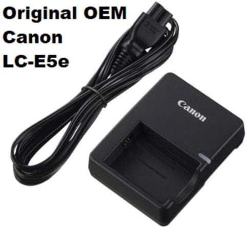LP-E5 Battery Charger LC-E5E for Canon EOS Rebel XS, Rebel T1i, Rebel XSi, 1000D, 500D, 450D, Kiss X3, Kiss X2, Kiss F, LC-E5, CBC-E5 Digital Camera