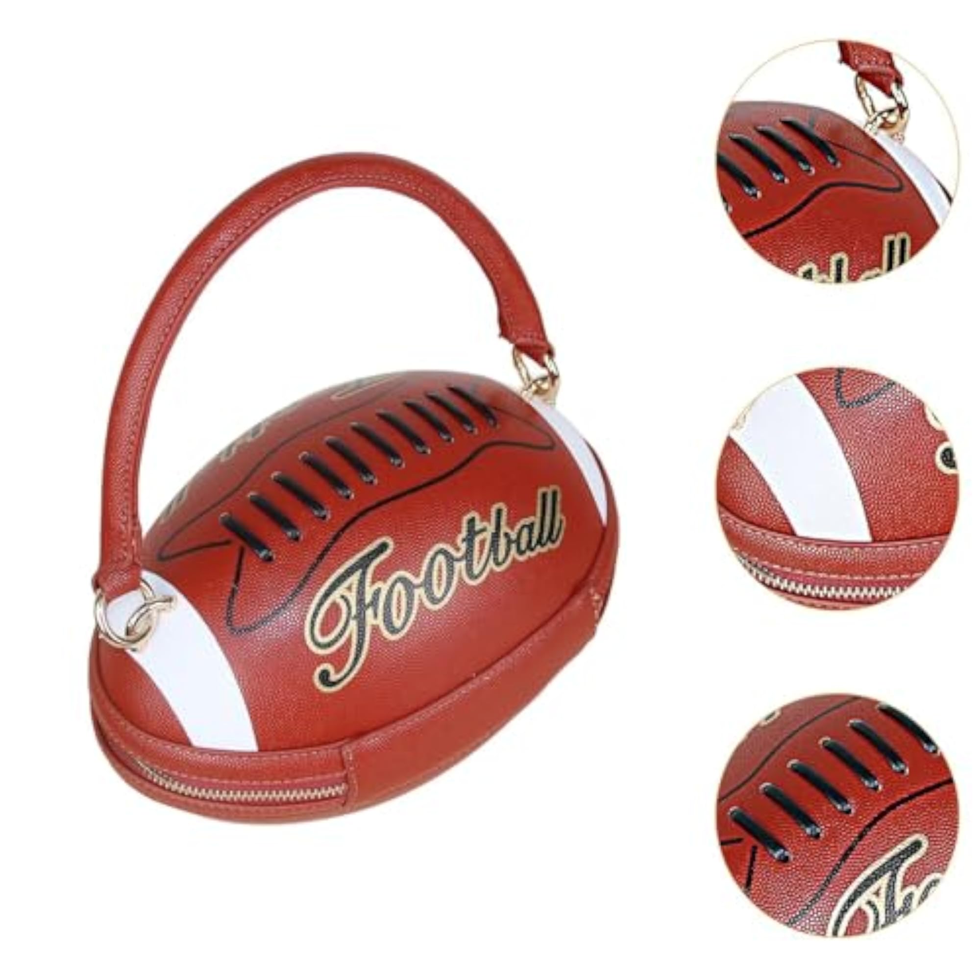 American Football Shaped Handbag Purse
