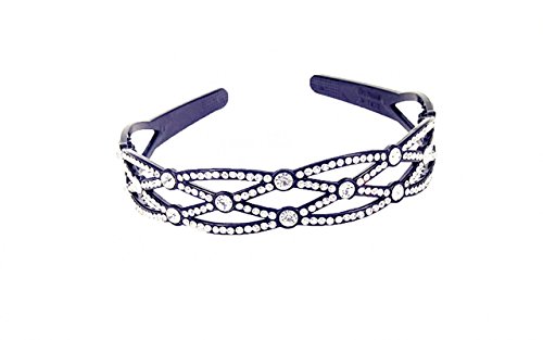 Yeshan Rhinestone Beaded Handmade Headband,Hairband for Girls,White
