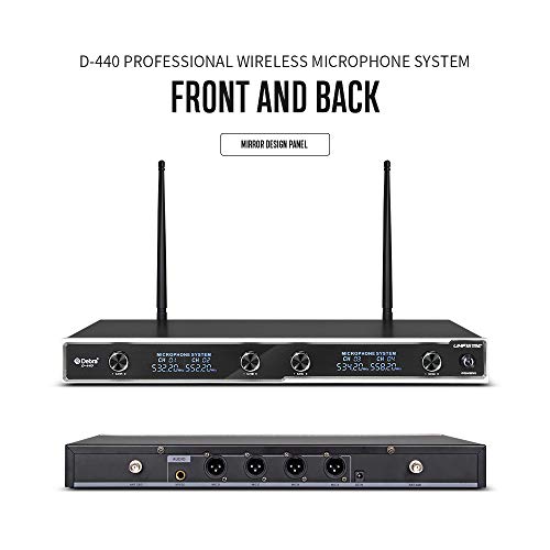 D Debra Audio D-440 !!!Uhf 4-Channel Wireless Microphone System With 4 Cordless Mics, Home Karaoke Ktv Set, Ideal For Party, Church, Weddings, Stage, Dj, Outdoor, 300 Ft (4 Bodypack) #TOP2