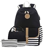 ✔UNIQUE USB PORT - Unterschiedliches Design von anderen Casual Rucksack ist der USB-Ladeanschluss, an den Sie Ihr Telefon jederzeit anschließen können, um Ihre Hände zu befreien.