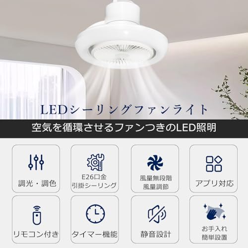 Tenten 点 点 スマート LEDシーリングライトファン TS-A2/TS-A3 の商品画像 1
