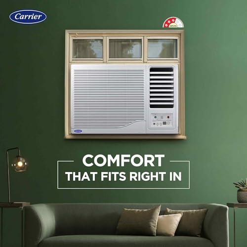 Image of Carrier 1.5Ton 3 Star Copper, Dust Filter & Turbo Mode Window Fixed Speed Air Conditioner(CARRIER WIN Air Conditioner 18K ESTRELLA Fx 3 STAR, caw White)