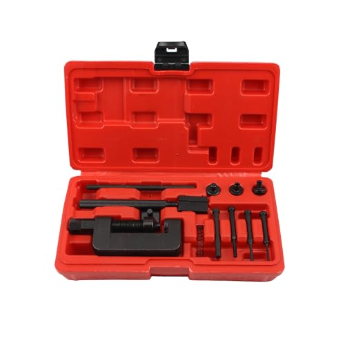 Image of Chain Breaker Tool Kit Chain Riveting Repair Tool with Storage Case Compatible with ATV Motorcycle Bike 25 to 630 Chains