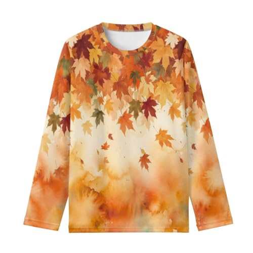 Image of Girls Long Sleeve Shirts Casual Crewneck Soft T-shirts for Girls 3-16 Years Old